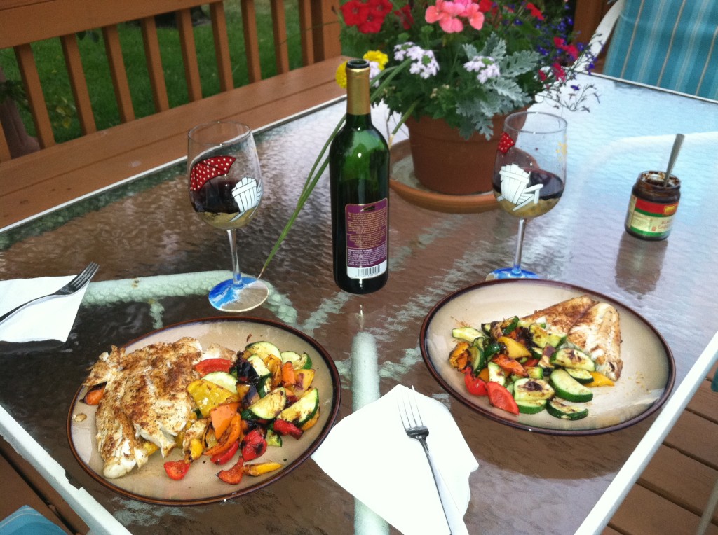 Dinner on The Deck Summer 2012 - Grilled Basa & Veggies!