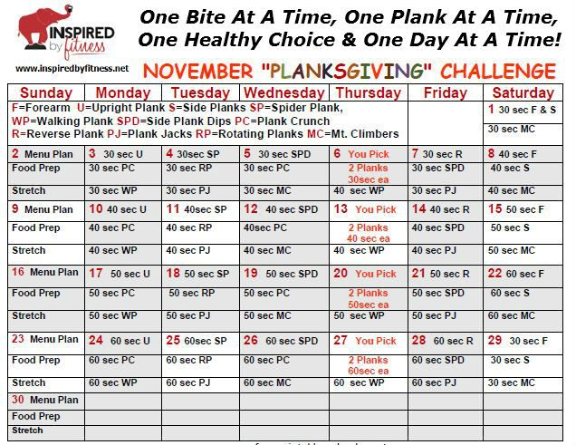 Nov Planksgiving Challenge