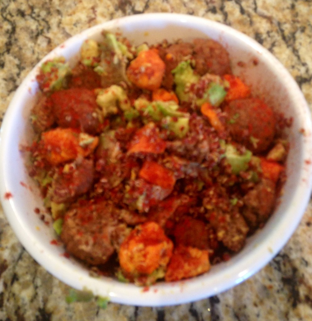 Vegan Meatball Quinoa Hash