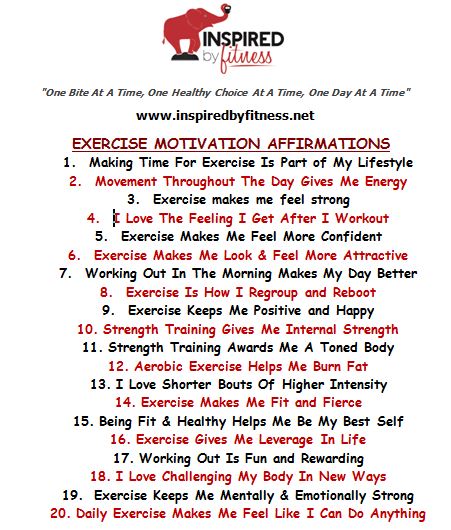 Exercise Affirmations